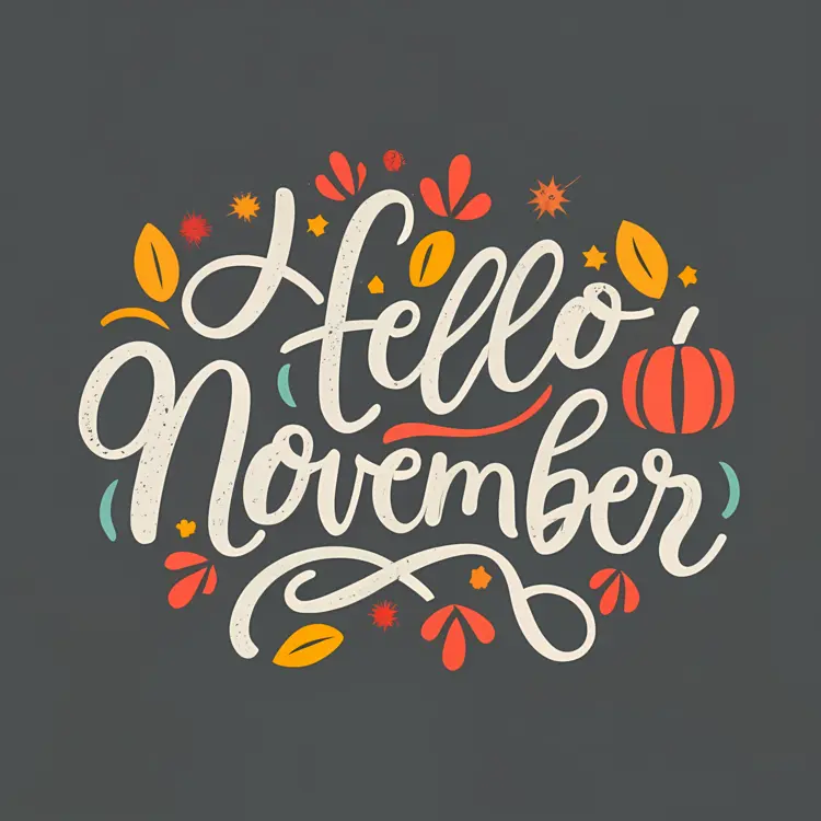 Hello November with Pumpkin
