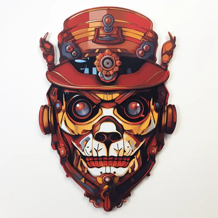 Steampunk Skull with Mechanical Elements