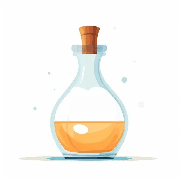 Glass Bottle with Liquid and Cork