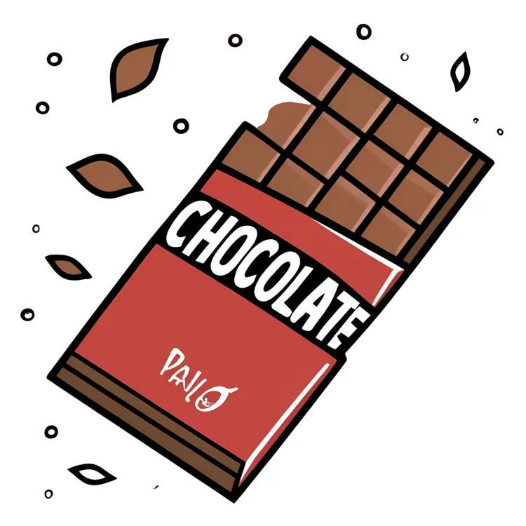 Chocolate Bar with Red Wrapper