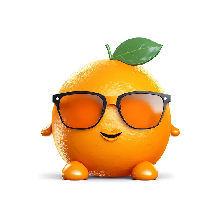 Chubby Orange with Sunglasses
