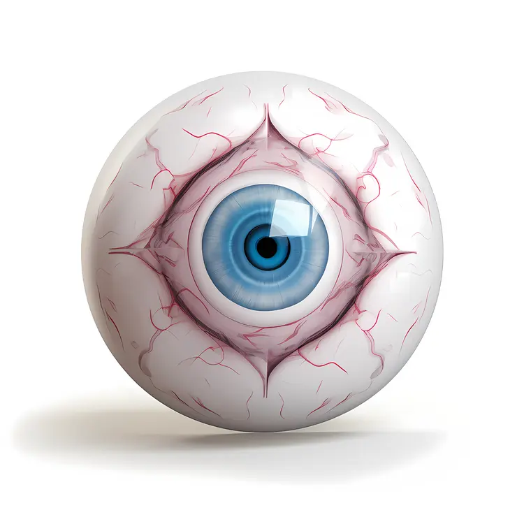 Realistic Blue Eyeball Illustration