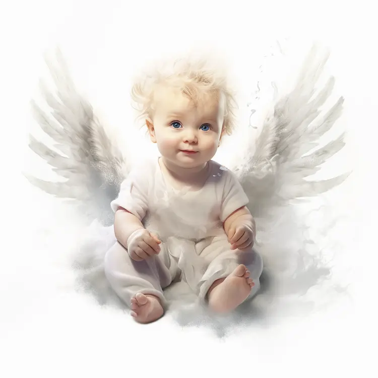 Cute Baby Angel with Wings