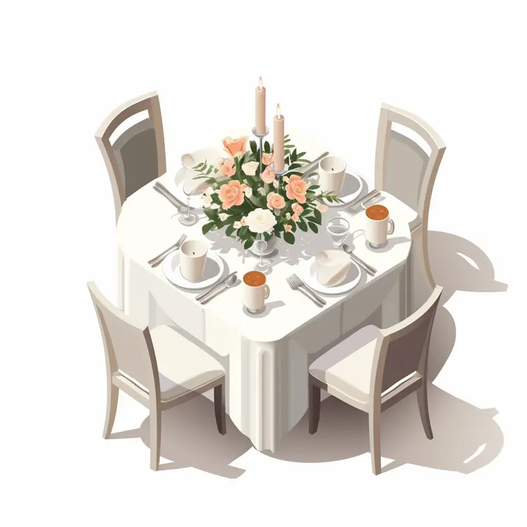 Elegant Table with Floral Centerpiece