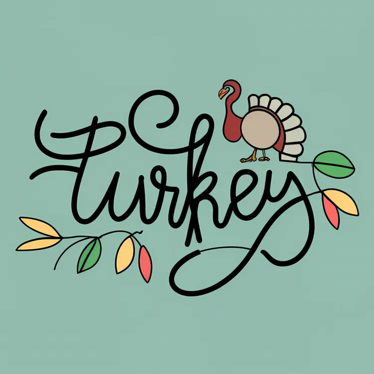 Turkey with Leaves