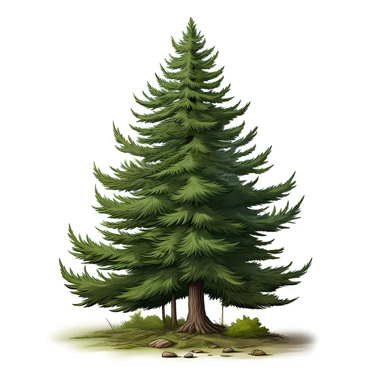 Green Pine Tree in Nature
