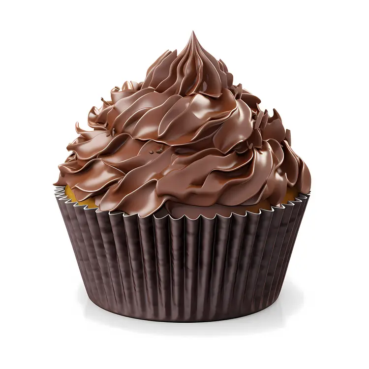 Chocolate Cupcake with Swirled Frosting