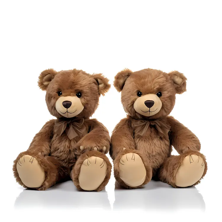 Charming Pair of Brown Teddy Bears