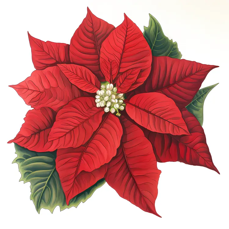 Beautiful Red Poinsettia for Christmas Decor