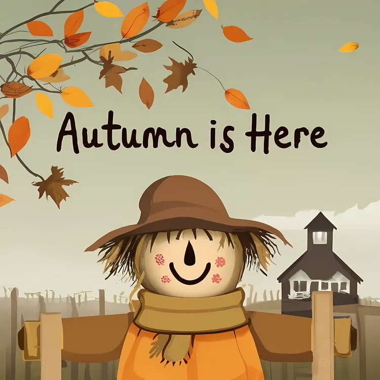 Scarecrow in Autumn Field