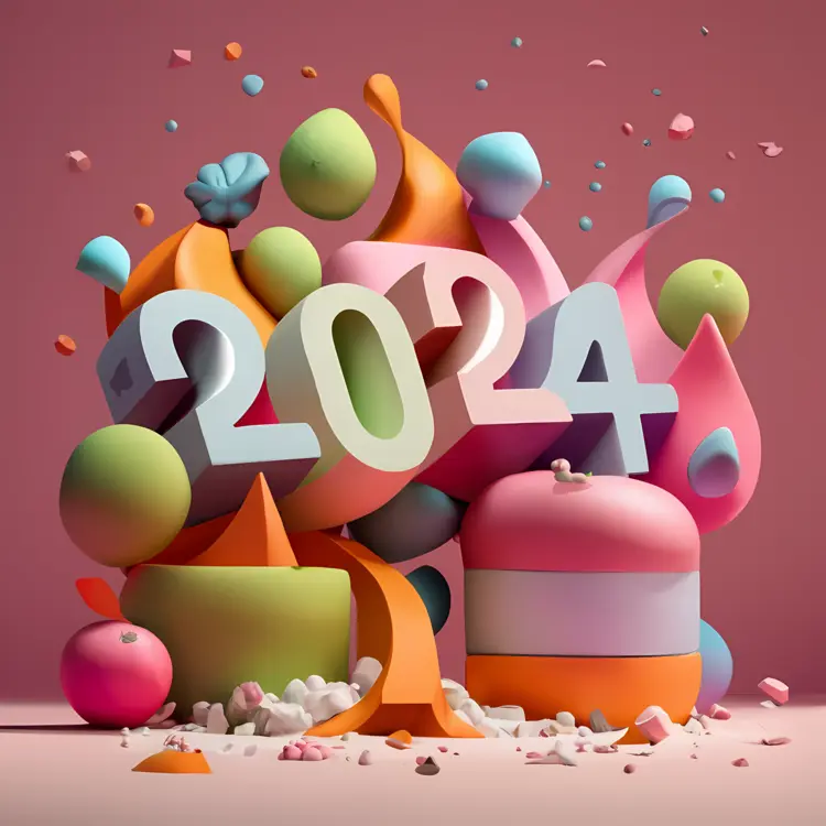 Abstract Colorful 2024 Design