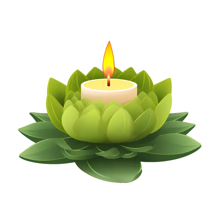Green Lotus Candle for Freshness