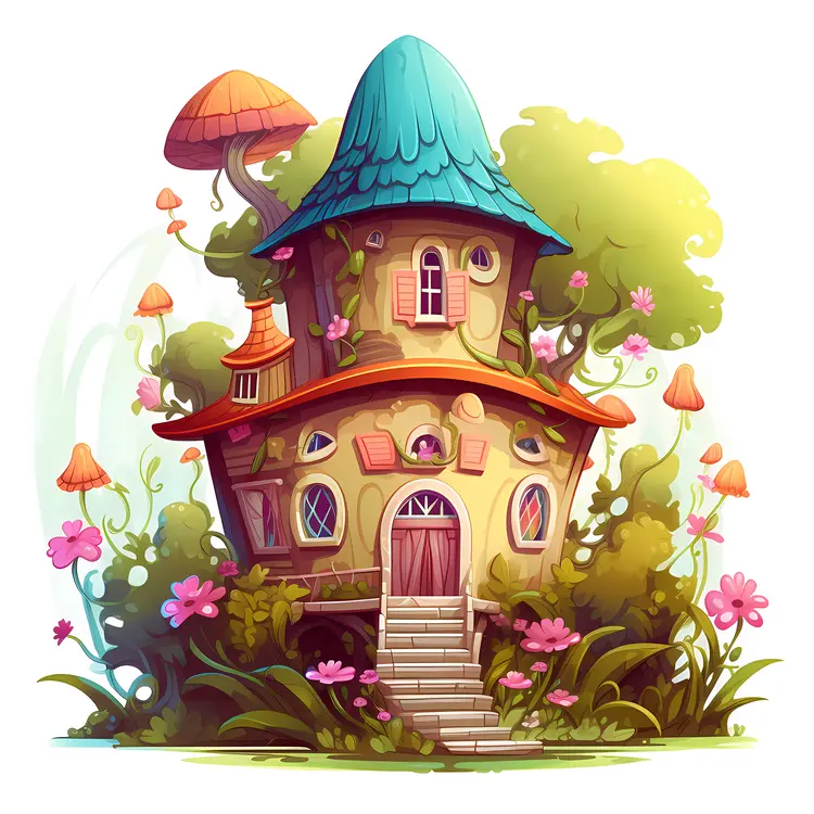 Small cute doodle house