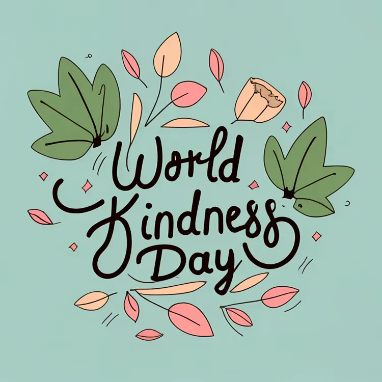 World Kindness Day with Leaves Design