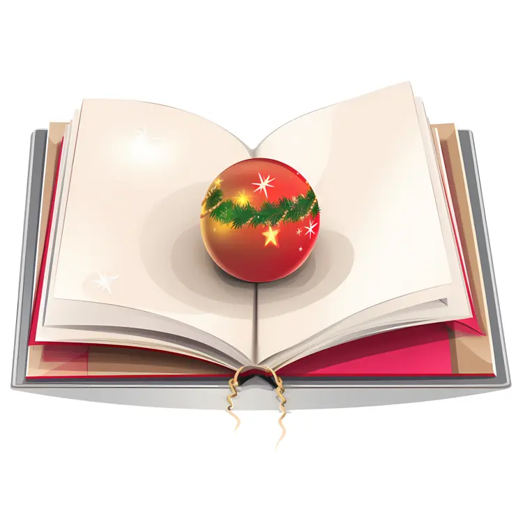 Christmas Ornament in a Book