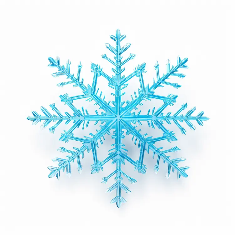 Detailed Blue Snowflake Illustration