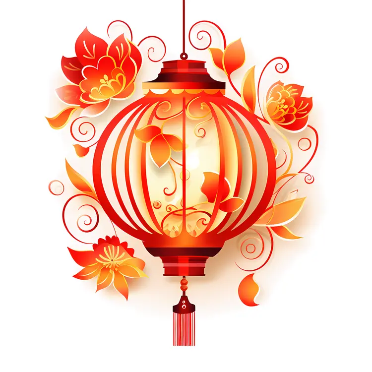 Beautiful Red Lantern for Chinese New Year Celebration