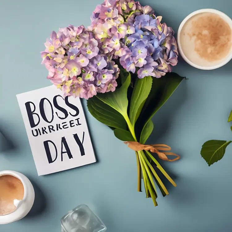 Charming purple flowers for Boss Day
