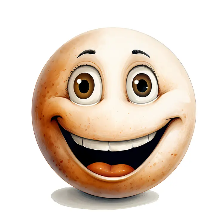 Happy Cartoon Face with Big Smile