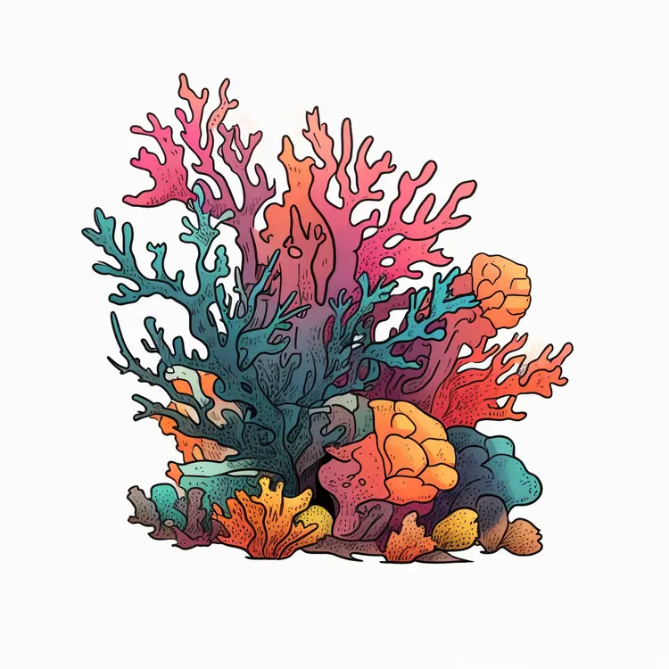 Colorful Coral Illustration