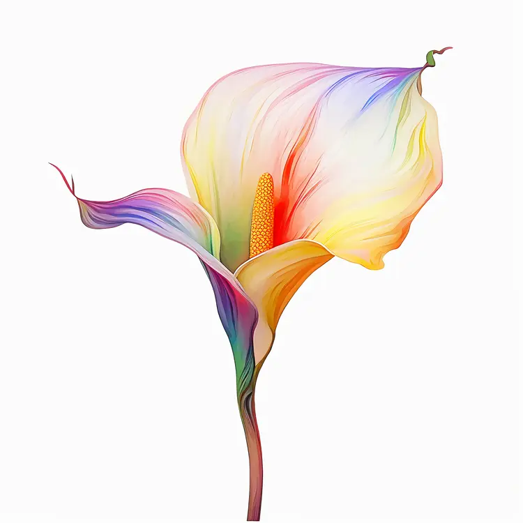 Colorful Calla Lily Illustration