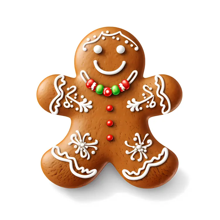 Smiling Decorated Gingerbread Man