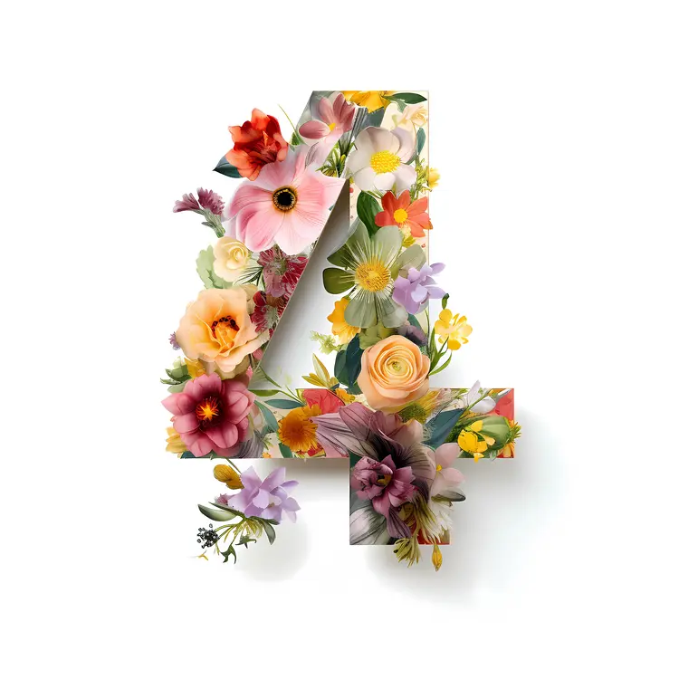 Colorful Floral Number 4