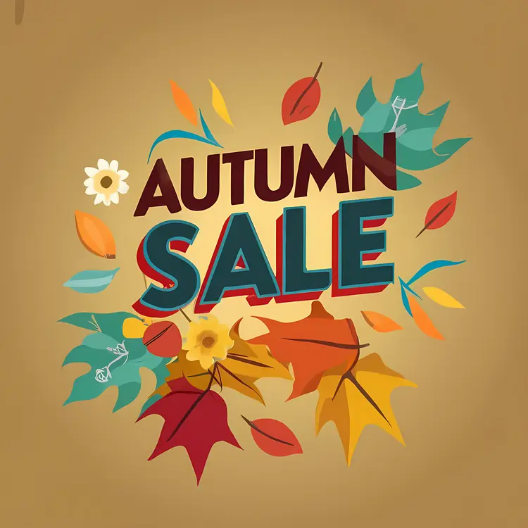 Autumn Sale with Leaves
