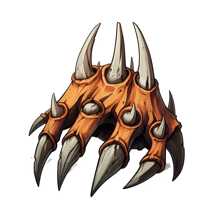 Spiked Monster Claw Illustration for Halloween