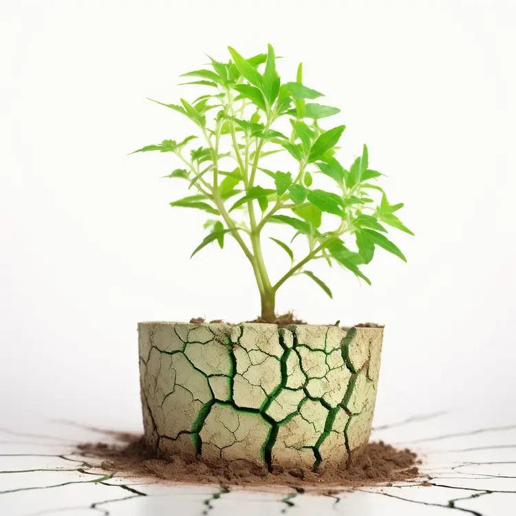 Resilient Plant in Cracked Pot