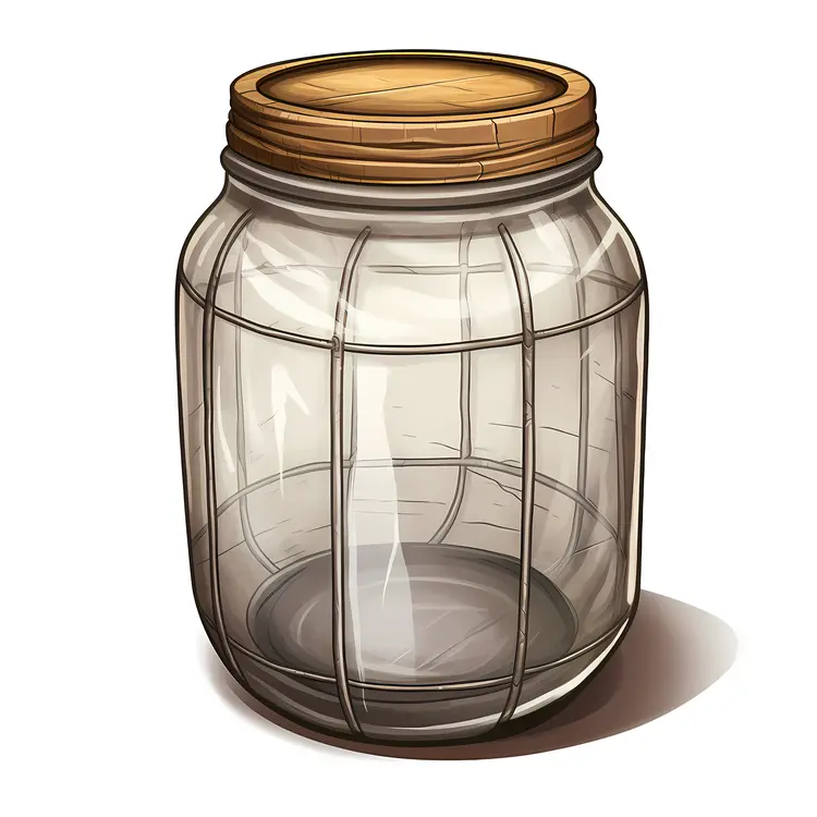 Empty Glass Jar with Lid