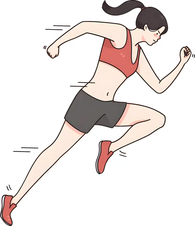 Person Running in Sportswear