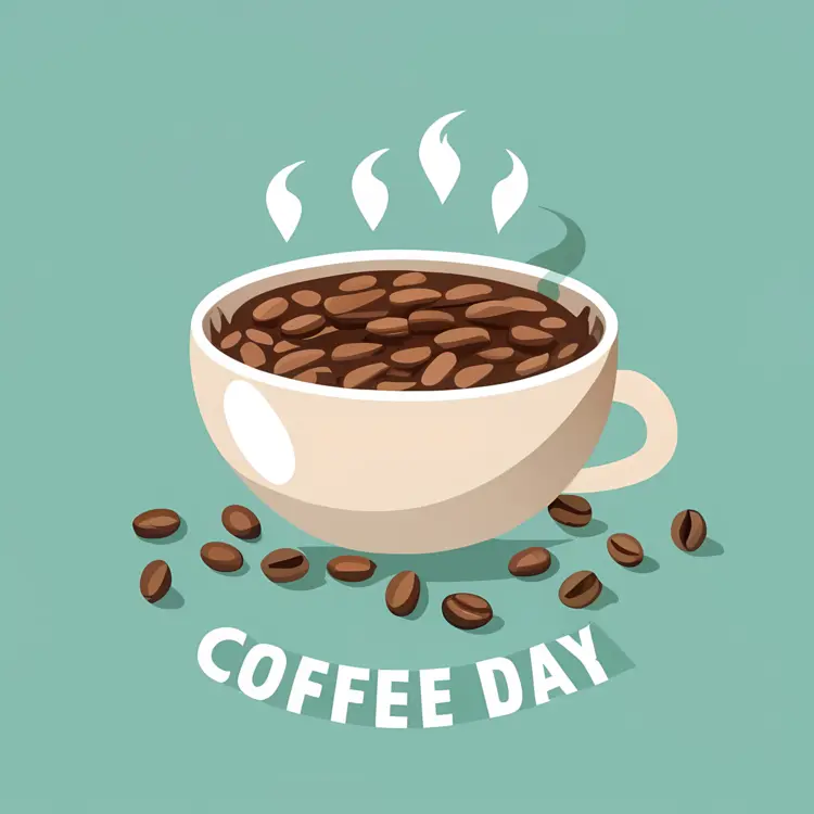 Coffee Day Cup with Beans