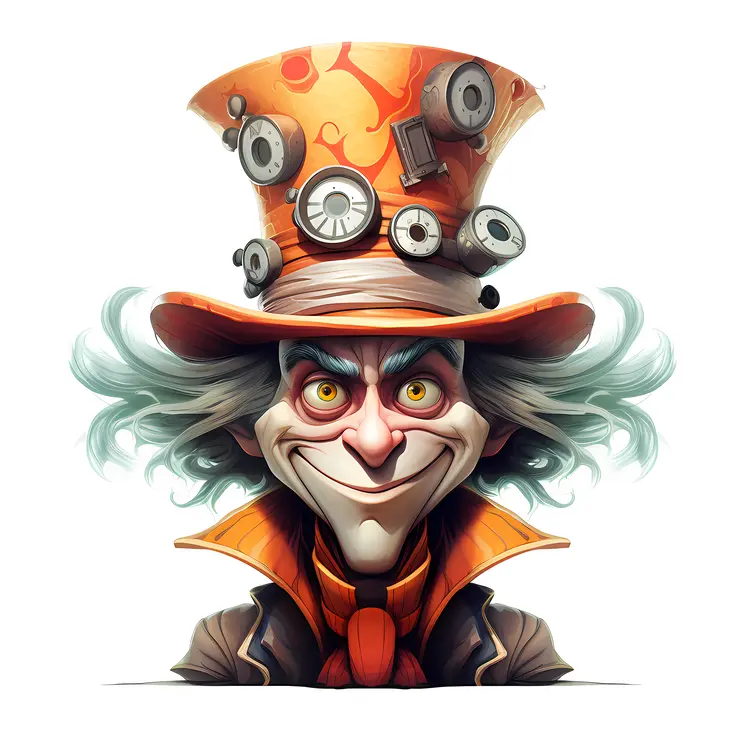 Mad Hatter with Clocks