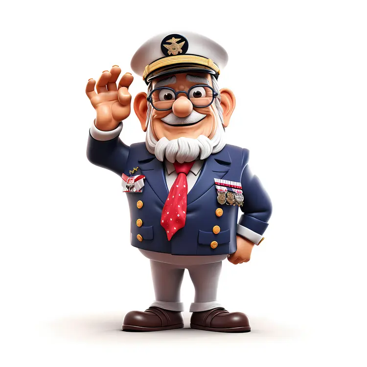 Naval Officer Saluting