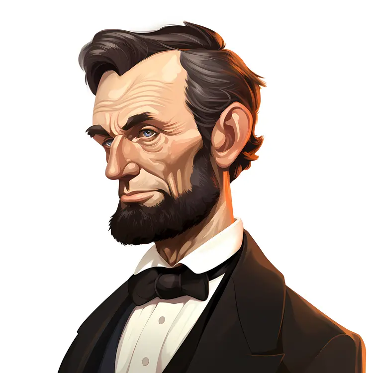 Cartoon Portrait of a Man in a Suit