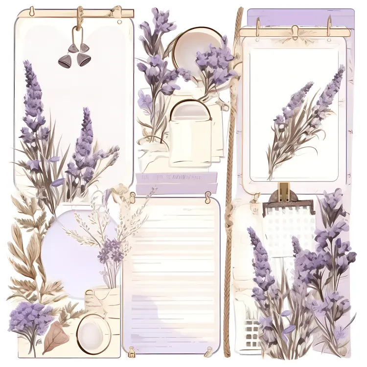 Beautiful Lavender-Themed Stationery Set