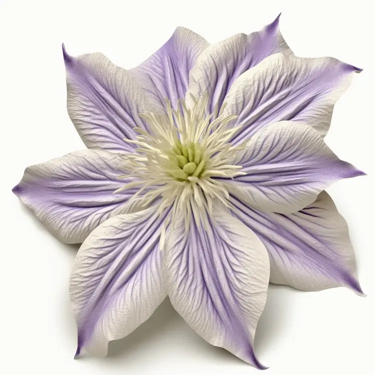 Beautiful Clematis Flower with Purple Petals