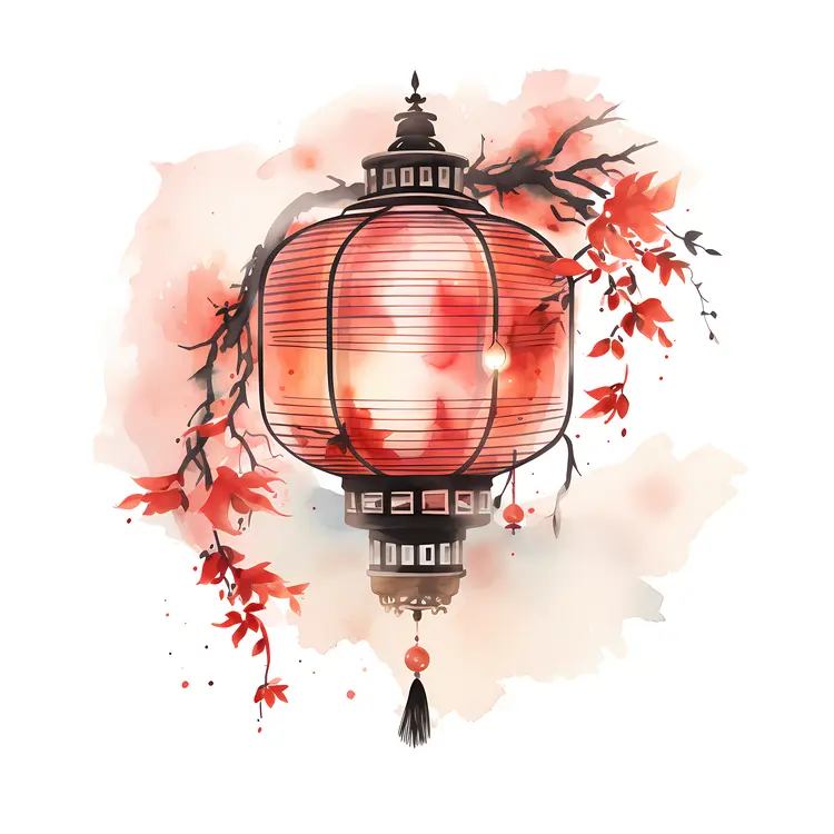 Artistic Floral Lantern for Chinese New Year