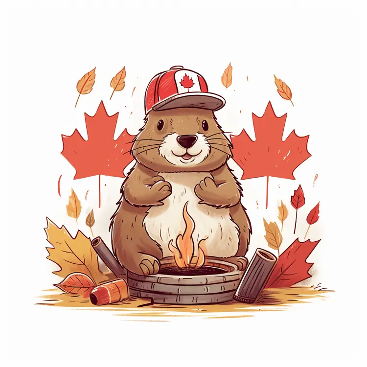 Cute Beaver Celebrating Canada Day
Cute Beaver Celebrating Canada Day