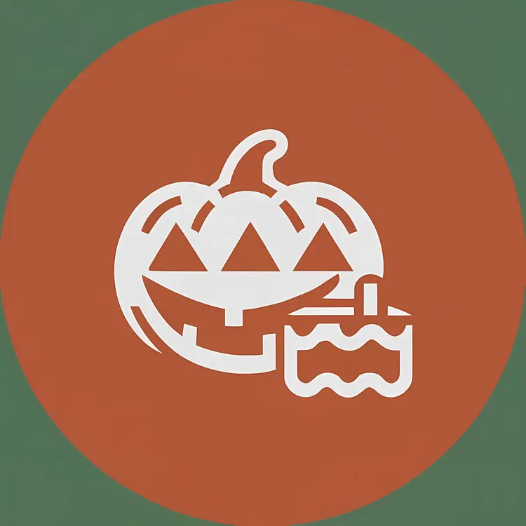 Halloween Pumpkin and Candle Icon