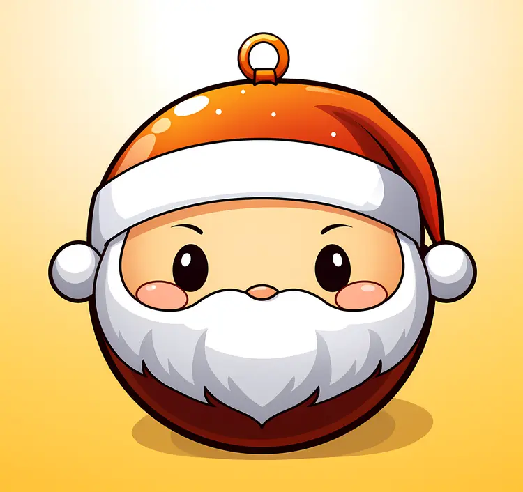 Cute Santa Ornament for Christmas