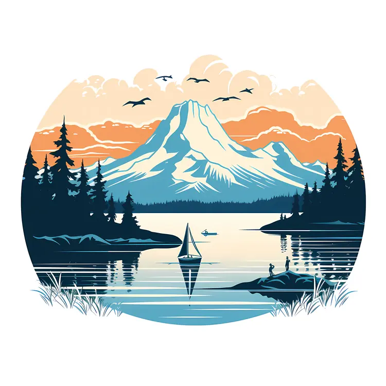 Mountain Landscape with Lake