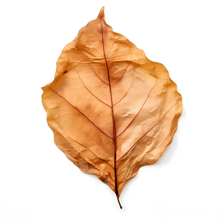 Dried Leaf with Visible Veins