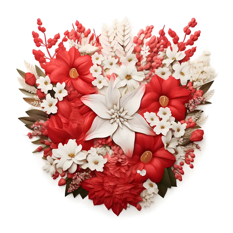 Stunning Red and White Floral Display
