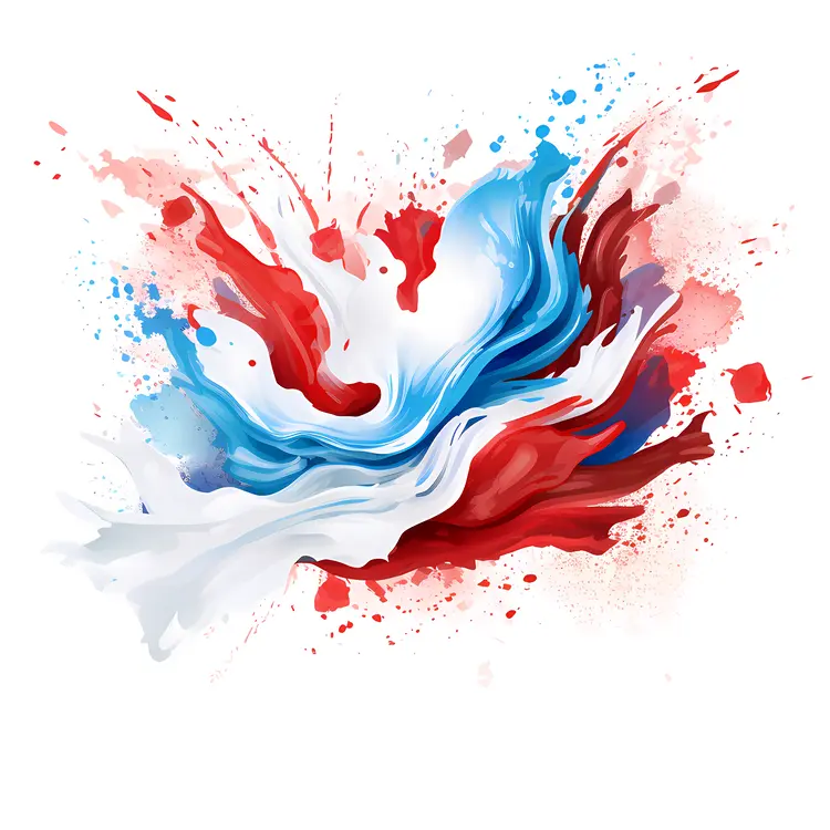 Dynamic Red and Blue Splash Design