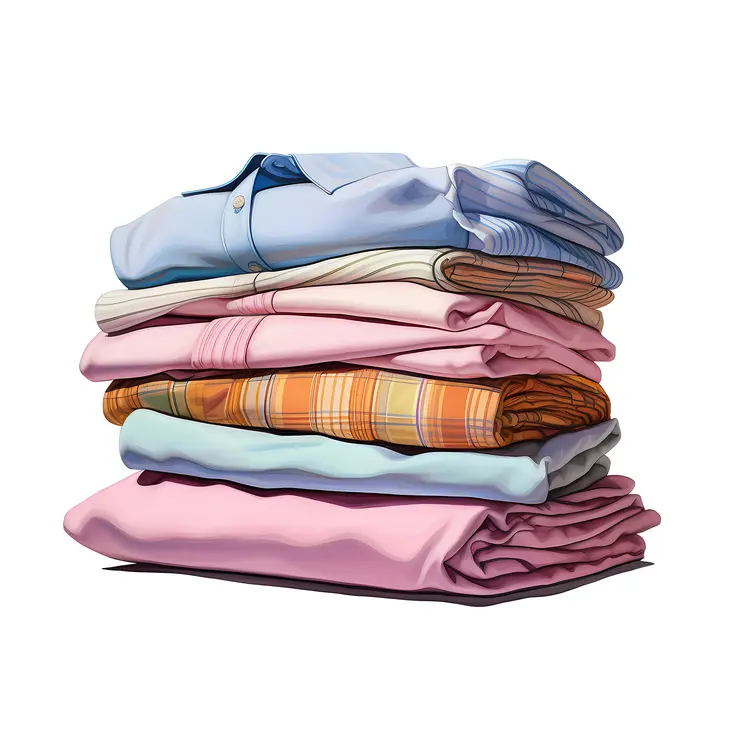 Neatly Folded Stack of Clothes