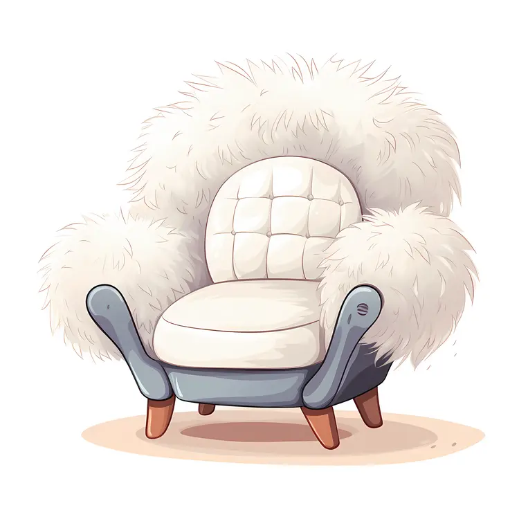 Fluffy Armchair with Fur for Cozy Comfort