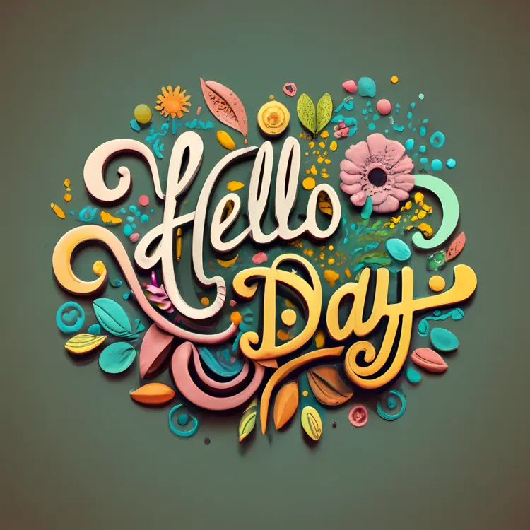 Hello Day with Flowers