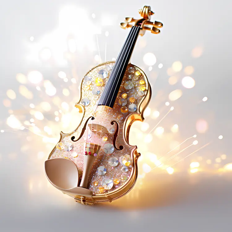 Golden Sparkling Violin